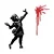 Wallity Zidna dekoracija Banksy Metal 09, 48x83 cm & 30x62 cm, 1.5 mm, Crna