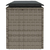 Vrtna klupa s jastukom siva 110x40x44 cm poliratan