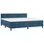 Vidaxl Box spring postelja z vzmetnico temno modra 200x200 cm žamet