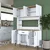 Hanah Home Komoda JE177 3348, 120x184.2x40 cm, Bela