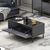 Hanah Home Klub sto Imaj 90x40x45cm Antracit