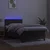 Vidaxl Box spring postelja z vzmetnico LED temno siva 80x200 cm žamet