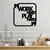 Wallxpert Zidna dekoracija Work Hard Play Hard, 50x50cm, Crna