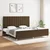 Vidaxl Posteljni okvir brez vzmetnice temno rjav 200x200 cm blago