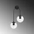 Opviq Zidna lampa E14 Socket, Crna