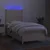 Vidaxl Box spring postelja z vzmetnico LED krem 90x200 cm blago