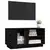TV ormarić Crna 80 x 35 x 40,5 cm od masivne borovine