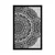 Plakat rožasta Mandala v črnobeli varianti - 40x60 no frame