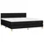 Vidaxl Box spring postelja z vzmetnico LED črna 160x200 cm blago