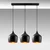 Opviq Luster Dodo-6271, 72x22 cm, 3xE27, Crni