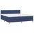 Vidaxl Box spring postelja z vzmetnico LED modra 160x200 cm blago