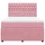 Vidaxl Box spring postelja z vzmetnico roza 140x190 cm žamet