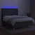 Vidaxl Box spring postelja z vzmetnico LED temno siva 140x200 cm blago