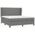 Vidaxl Box spring postelja z vzmetnico temno siva 180x200 cm blago