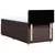 Vidaxl Box spring postelja z vzmetnico temno rjav 90x190 cm blago