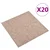 Tepih 20 pcs Bež 50 x 50 cm 100% Polipropilen