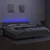 Vidaxl Box spring postelja z vzmetnico LED sv. siva 200x200 cm blago