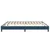 Vidaxl posteljni okvir brez vzmetnice temno modra 200x220 cm žamet