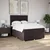Vidaxl Box spring postelja z vzmetnico temno rjav 140x190 cm blago