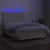 Vidaxl Box spring postelja z vzmetnico LED krem 140x190 cm blago