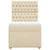 vidaXL vidaXL Box spring postelja z vzmetnico krem 90x190 cm blago, (21291613)