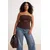 Trendyol Curve Ženska bluza Tbbss26Af00003, Braon
