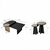 Hanah Home Set klub stolova Luna, 4 komada, Crna
