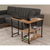 Hanah home Klub sto Melin 70x63x76cm Bež-Crni