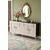 Hanah Home komoda Ilay 150, 150 cm, antracit / travertin / srebrna