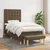 Vidaxl Box spring postelja z vzmetnico temno rjava 80x200 cm blago