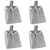 Glava lopate 4 pcs Srebrno 45 x 38 cm Aluminij