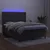 Vidaxl Box spring postelja z vzmetnico LED temno siva 140x190 cm žamet