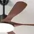 Brilagi - LED prigušiva stropni ventilator LED/34W/230V 132 cm crna/braon +daljinski upravljač