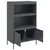 Visoka komoda antracit 67 x 39 x 113 cm čelična