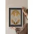 WallXpert uramljena slika 115230, The White Swan Hilme af Klint, beli labud u zlatnom ovalu, 30 x 40 cm, beli ram