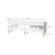 Hanah Home TV Komoda Leon, 180x59x35 cm, Belo-Zlatne boje