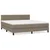 Vidaxl Box spring postelja z vzmetnico taupe 160x200 cm blago