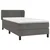 Vidaxl Box spring postelja z vzmetnico temno siv 90x190 cm žamet