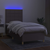 Krevet box spring s madracem LED smeđesivi 90x200 cm tkanina
