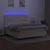 Vidaxl Box spring postelja z vzmetnico LED krem 180x200 cm blago