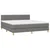 Vidaxl Box spring postelja z vzmetnico LED temno siva 180x200 cm blago