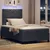 Vidaxl LED Box Spring Postelja Temno siva 120 x 190 cm Žamet