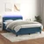 Vidaxl Box spring postelja z vzmetnico LED temno modra 140x200cm žamet