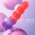 SuperLove Bumpy Silicone Anal Trainer Dildo 16cm Red-Purple