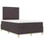 Vidaxl LED Box Spring Postelja Temno rjava 120 x 190 cm blago