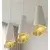 Luster na lanku MODA 3xE27/15W/230V bela/zlatna