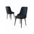 HANAH HOME Set 4 stolice Newa Anthracite Black