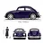 Wednesday avto 1972 VW Beetle 1:24 in figurica Wednesday