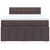 vidaXL vidaXL Box spring postelja z vzmetnico temno rjava 160x200 cm blago, (21308664)