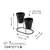 Aberto Design Stona dekoracija 19x16x10 cm, Crna